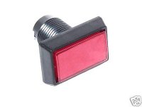 Lighted Rectanglar Push Button - Red