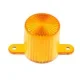 Plastic Light Domes With Screw Tabs - Orange (image for) Plastic Light Domes With Screw Tabs - Orange