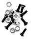 10 PACK 8-32 X 3/4" BLACK FINISH CARRIAGE BOLTS W/ NUTS (image for) 10 PACK 8-32 X 3/4" BLACK FINISH CARRIAGE BOLTS W/ NUTS