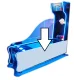 CABINET DECAL - LOWER RIGHT - JET-PONG COIN (image for) CABINET DECAL - LOWER RIGHT - JET-PONG COIN